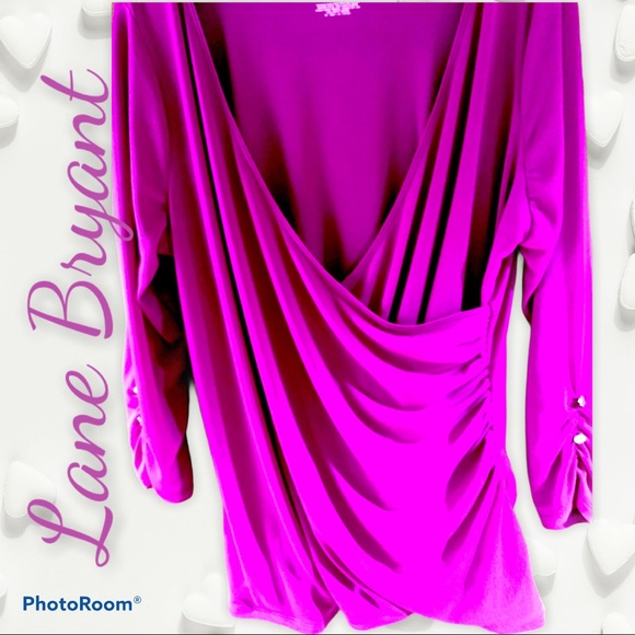 📌Lane Bryant ~ Purple color blouse 👚 - Picture 2 of 4